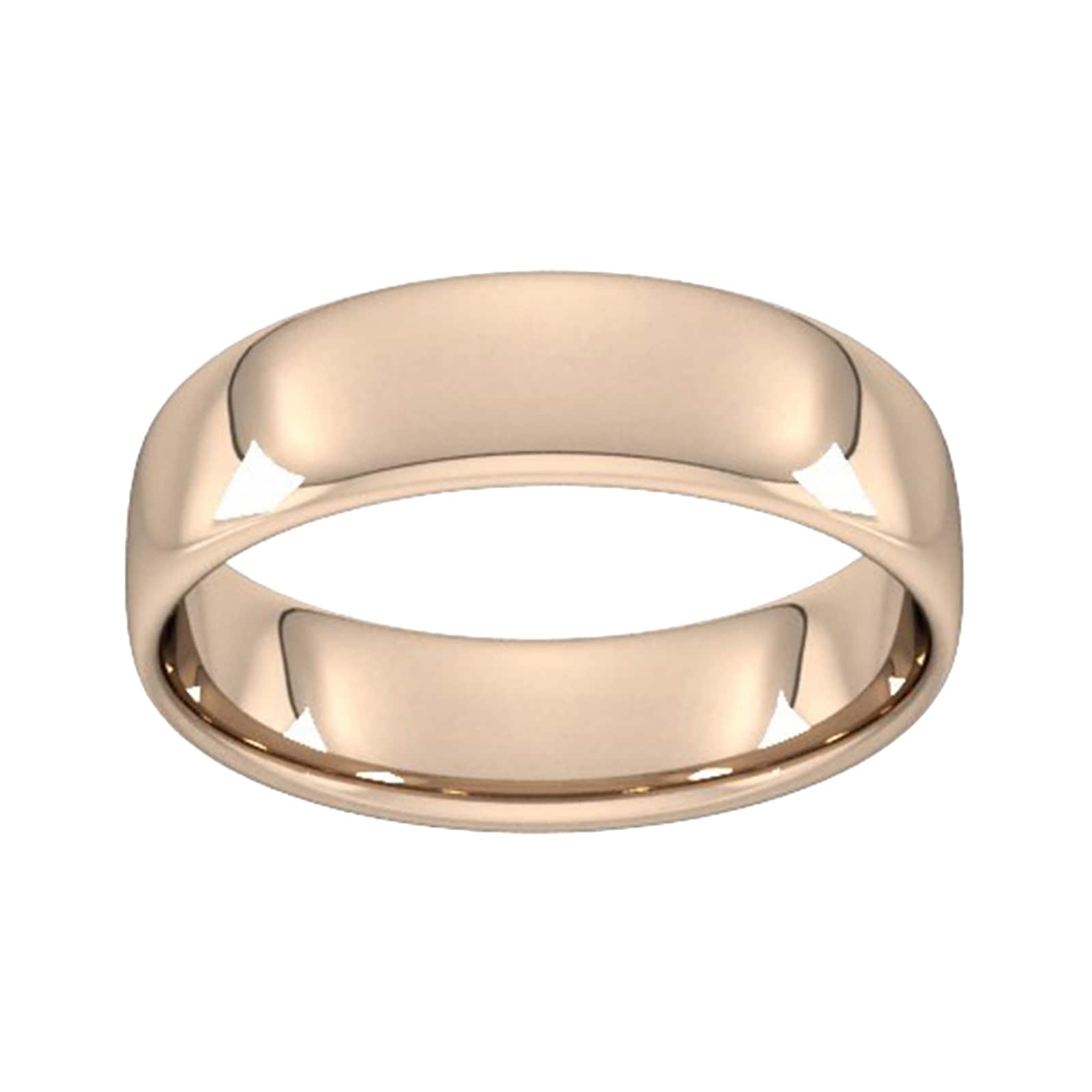 Goldsmiths 6mm Slight Court Standard Wedding Ring In 18 Carat Rose Gold Goldsmiths 6mm Slight Court Standard Wedding Ring In 18 Carat Rose Gold