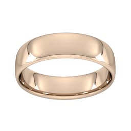 08306688 - 6mm Slight Court Standard Wedding Ring In 18 Carat Rose Gold