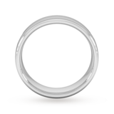 Goldsmiths 6mm Slight Court Standard Milgrain Centre Wedding Ring In Platinum - Ring Size Z