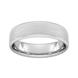 Goldsmiths 6mm Slight Court Standard Matt Finished Wedding Ring In 9 Carat White Gold - Ring Size P