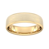 Goldsmiths 6mm Slight Court Standard Matt Finished Wedding Ring In 9 Carat Yellow Gold