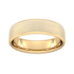 08306715200 - 6mm Slight Court Standard Matt Finished Wedding Ring In 9 Carat Yellow Gold - Ring Size T