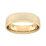 Goldsmiths 6mm Slight Court Standard Matt Finished Wedding Ring In 18 Carat Yellow Gold