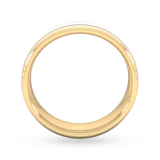 Goldsmiths 6mm Slight Court Standard Matt Finish With Double Grooves Wedding Ring In 9 Carat Yellow Gold - Ring Size S