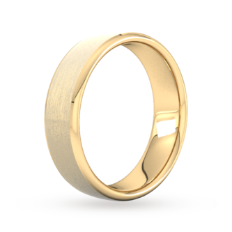 Goldsmiths 6mm Slight Court Standard Polished Chamfered Edges With Matt Centre Wedding Ring In 9 Carat Yellow Gold Goldsmiths 6mm Slight Court Standard Polished Chamfered Edges With Matt Centre Wedding Ring In 9 Carat Yellow Gold