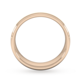Goldsmiths 6mm Slight Court Standard Matt Centre With Grooves Wedding Ring In 9 Carat Rose Gold