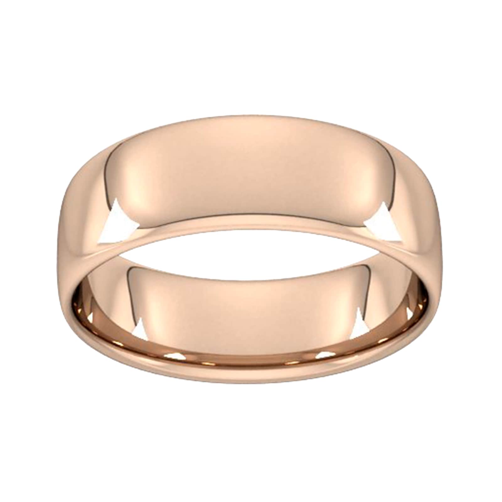 7mm Slight Court Standard Wedding Ring In 9 Carat Rose Gold Ring Size S
