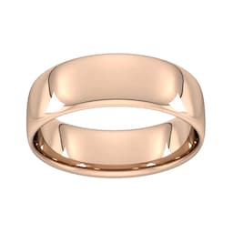 08306778 - 7mm Slight Court Standard Wedding Ring In 9 Carat Rose Gold