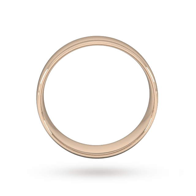 Goldsmiths 7mm Slight Court Standard Wedding Ring In 9 Carat Rose Gold - Ring Size Q