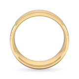 Goldsmiths 7mm Slight Court Standard Grooved Polished Finish Wedding Ring In 9 Carat Yellow Gold - Ring Size J