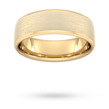 Goldsmiths 7mm Slight Court Standard Matt Finished Wedding Ring In 18 Carat Yellow Gold - Ring Size J