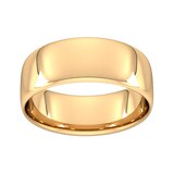 Goldsmiths 8mm Slight Court Standard Wedding Ring In 9 Carat Yellow Gold