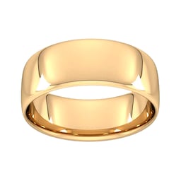 08306872 - 8mm Slight Court Standard Wedding Ring In 9 Carat Yellow Gold