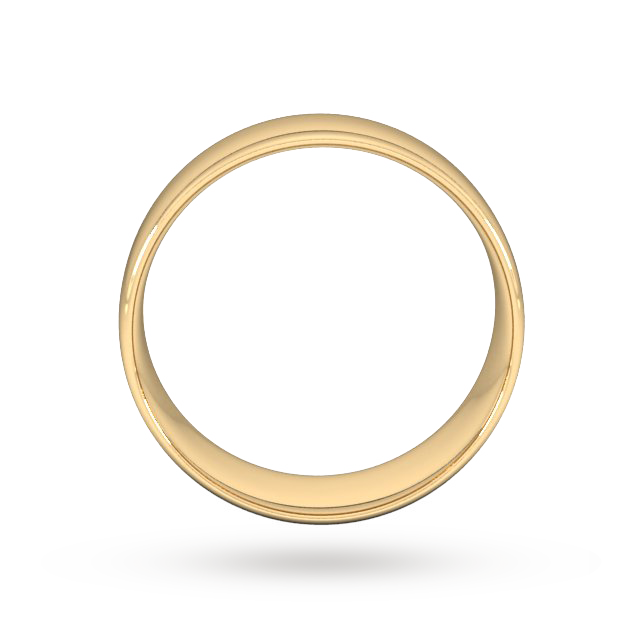Goldsmiths 8mm Slight Court Standard Wedding Ring In 9 Carat Yellow Gold - Ring Size Z