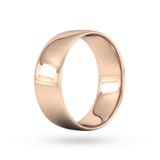 Goldsmiths 8mm Slight Court Standard Wedding Ring In 9 Carat Rose Gold