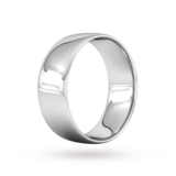 Goldsmiths 8mm Slight Court Standard Wedding Ring In 18 Carat White Gold - Ring Size Q