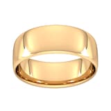 Goldsmiths 8mm Slight Court Standard Wedding Ring In 18 Carat Yellow Gold - Ring Size R