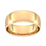 Goldsmiths 8mm Slight Court Standard Wedding Ring In 18 Carat Yellow Gold - Ring Size Q