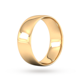 Goldsmiths 8mm Slight Court Standard Wedding Ring In 18 Carat Yellow Gold - Ring Size P