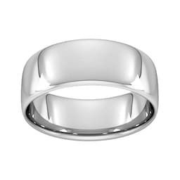 08306878 - 8mm Slight Court Standard Wedding Ring In Platinum