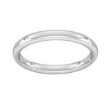 Goldsmiths 2.5mm Slight Court Heavy Wedding Ring In 9 Carat White Gold