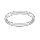 Goldsmiths 2.5mm Slight Court Heavy Wedding Ring In 9 Carat White Gold - Ring Size P