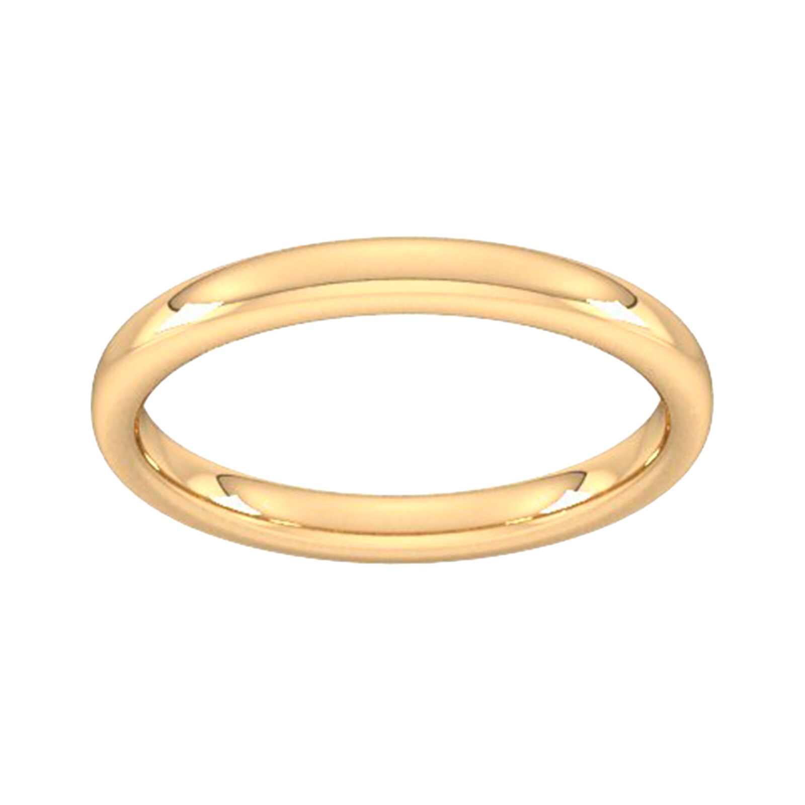 Goldsmiths 2.5mm Slight Court Heavy Wedding Ring In 9 Carat Yellow Gold