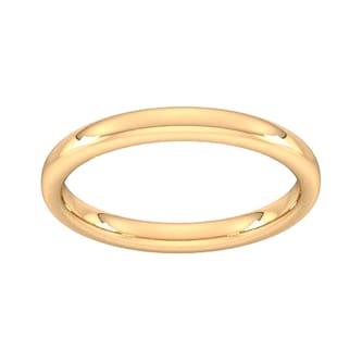 Goldsmiths 2.5mm Slight Court Heavy Wedding Ring In 9 Carat Yellow Gold Goldsmiths 2.5mm Slight Court Heavy Wedding Ring In 9 Carat Yellow Gold