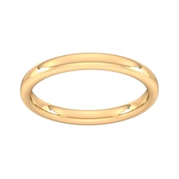 08306969 - 2.5mm Slight Court Heavy Wedding Ring In 9 Carat Yellow Gold