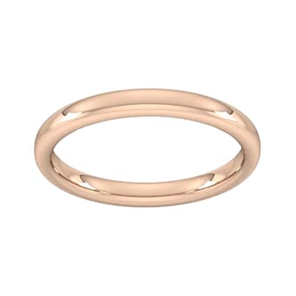 Goldsmiths 2.5mm Slight Court Heavy Wedding Ring In 9 Carat Rose Gold Goldsmiths 2.5mm Slight Court Heavy Wedding Ring In 9 Carat Rose Gold