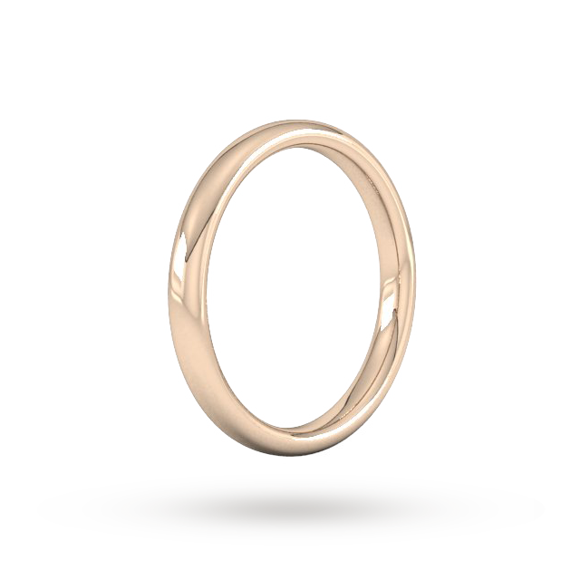 Goldsmiths 2.5mm Slight Court Heavy Wedding Ring In 9 Carat Rose Gold