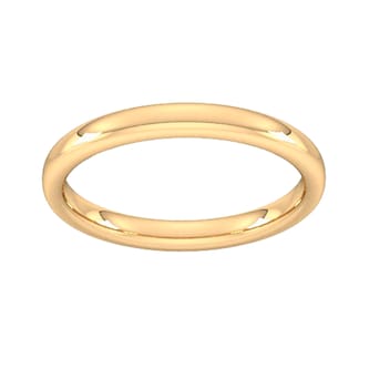 Goldsmiths 2.5mm Slight Court Heavy Wedding Ring In 18 Carat Yellow Gold Goldsmiths 2.5mm Slight Court Heavy Wedding Ring In 18 Carat Yellow Gold