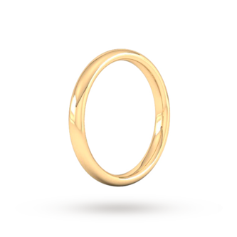 Goldsmiths 2.5mm Slight Court Heavy Wedding Ring In 18 Carat Yellow Gold Goldsmiths 2.5mm Slight Court Heavy Wedding Ring In 18 Carat Yellow Gold