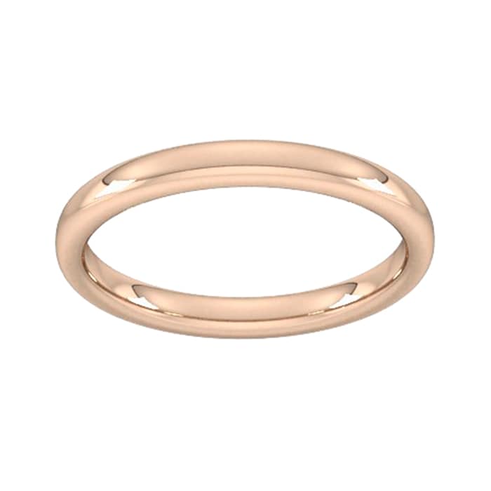 Goldsmiths 2.5mm Slight Court Heavy Wedding Ring In 18 Carat Rose Gold