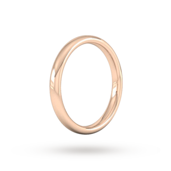 Goldsmiths 2.5mm Slight Court Heavy Wedding Ring In 18 Carat Rose Gold