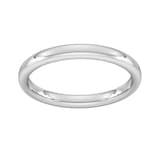 Goldsmiths 2.5mm Slight Court Heavy Wedding Ring In 950 Palladium - Ring Size N