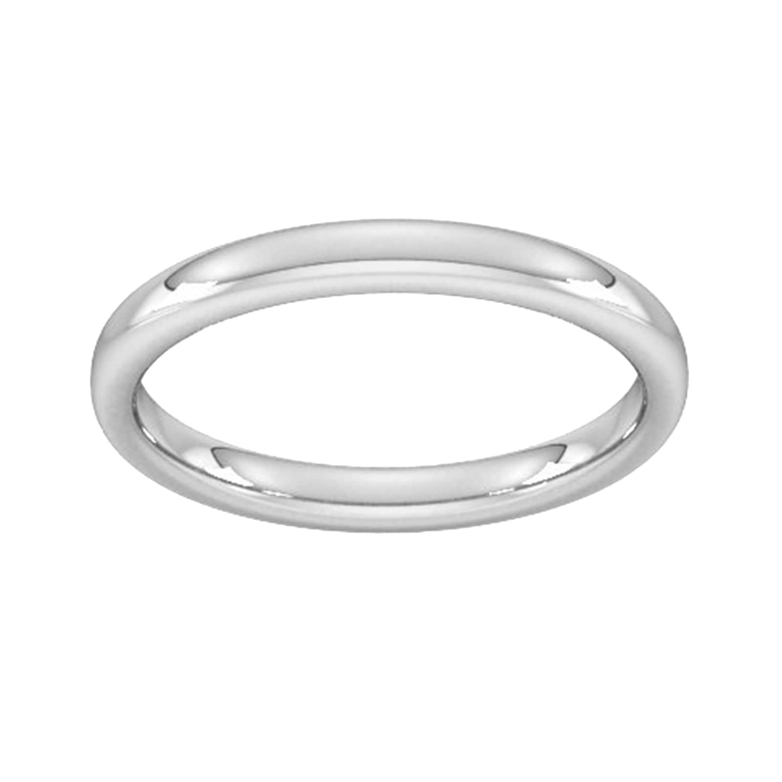 2.5mm Slight Court Heavy Wedding Ring In Platinum - Ring Size R
