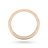 Goldsmiths 2.5mm Slight Court Heavy Polished Chamfered Edges With Matt Centre Wedding Ring In 9 Carat Rose Gold