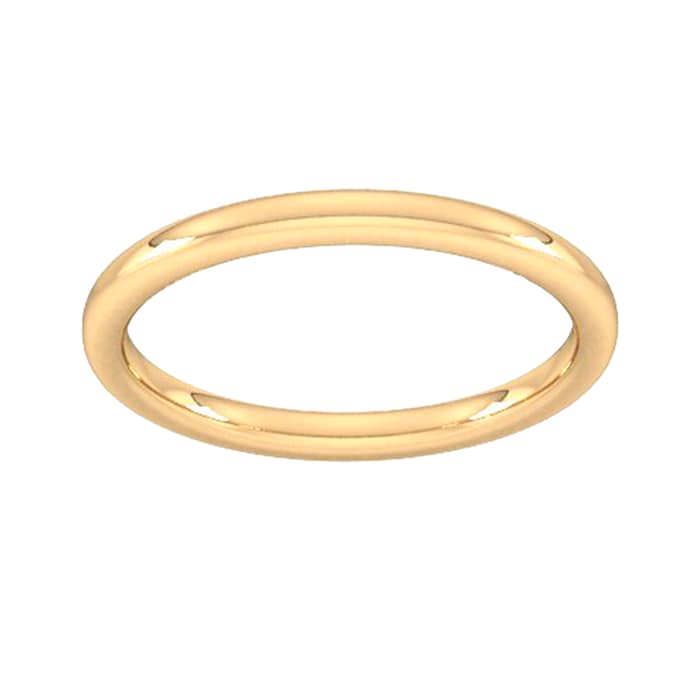 Goldsmiths 2mm Slight Court Heavy Wedding Ring In 9 Carat Yellow Gold - Ring Size N.5