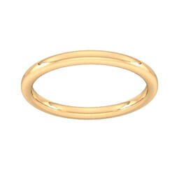 08307013 - 2mm Slight Court Heavy Wedding Ring In 18 Carat Yellow Gold