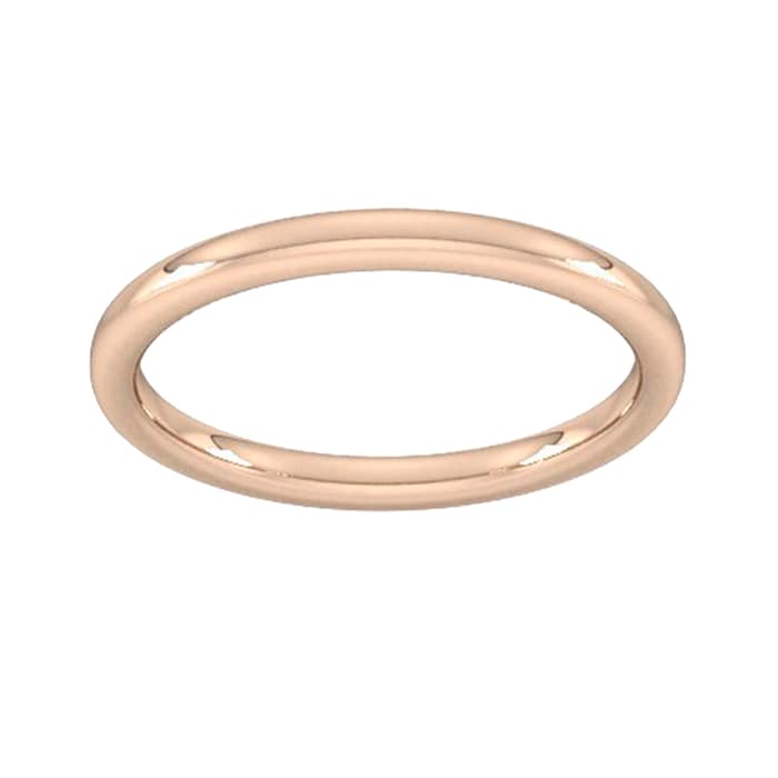 Goldsmiths 2mm Slight Court Heavy Wedding Ring In 18 Carat Rose Gold