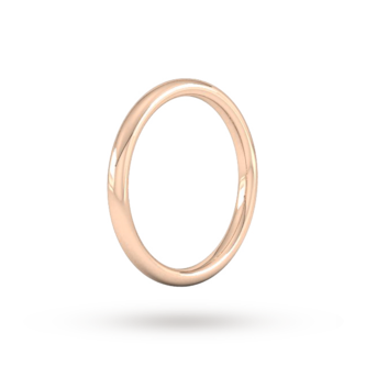 Goldsmiths 2mm Slight Court Heavy Wedding Ring In 18 Carat Rose Gold
