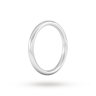 Goldsmiths 2mm Slight Court Heavy Wedding Ring In 950 Palladium