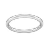 Goldsmiths 2mm Slight Court Heavy Wedding Ring In Sterling Silver - Ring Size M