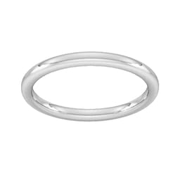 08307017 - 2mm Slight Court Heavy Wedding Ring In Sterling Silver