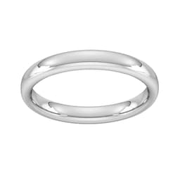 08307050 - 3mm Slight Court Heavy Wedding Ring In 9 Carat White Gold