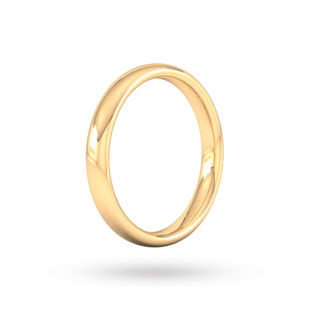 Goldsmiths 3mm Slight Court Heavy Wedding Ring In 9 Carat Yellow Gold
