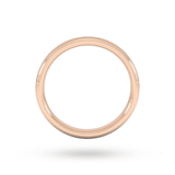 Goldsmiths 3mm Slight Court Heavy Wedding Ring In 9 Carat Rose Gold - Ring Size K