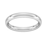 Goldsmiths 3mm Slight Court Heavy Wedding Ring In 18 Carat White Gold - Ring Size K