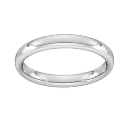 08307053 - 3mm Slight Court Heavy Wedding Ring In 18 Carat White Gold